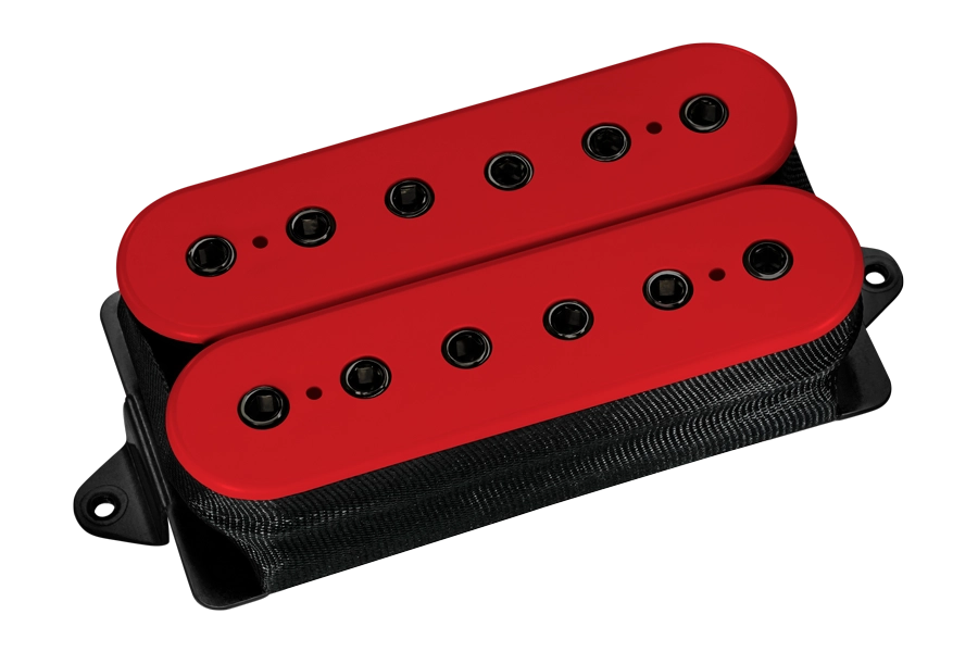 Evolution F-Spaced Bridge Pickup - Red with Black Poles