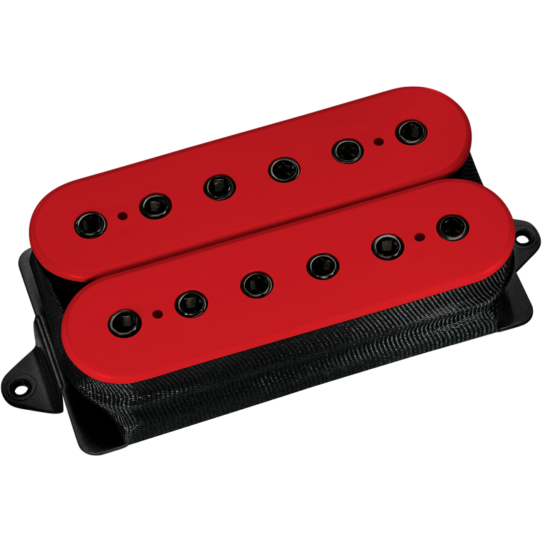 Evolution F-Spaced Bridge Pickup - Red with Black Poles