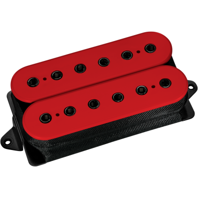 Evolution F-Spaced Bridge Pickup - Red with Black Poles