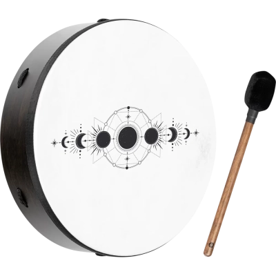 Ritual Drum, Moon Phases with True Feel Synthetic Head - 14\'\'