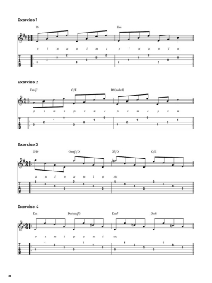 Fingerstyle Guitar Coordination: Progressive Exercises & Patterns - Johnson - Guitar TAB - Book/Video Online