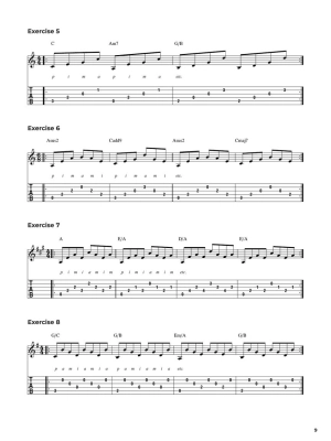 Fingerstyle Guitar Coordination: Progressive Exercises & Patterns - Johnson - Guitar TAB - Book/Video Online