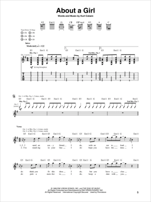 Nirvana: Unplugged in New York - Guitar TAB - Book