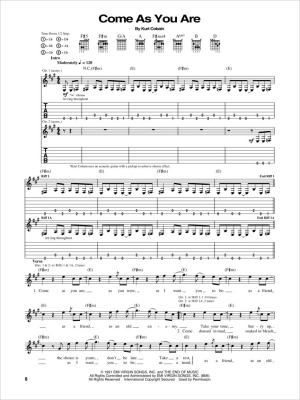 Nirvana: Unplugged in New York - Guitar TAB - Book