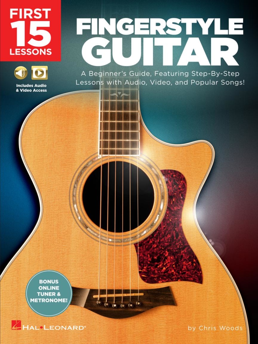 First 15 Lessons: Fingerstyle Guitar - Woods - Guitar - Book/Media Online