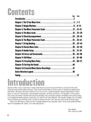 Beginning Blues Guitar - Rubin - Guitar TAB - Book/Audio Online