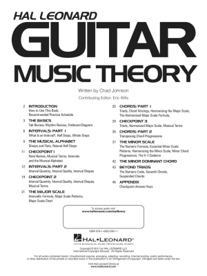Hal Leonard Guitar Music Theory - Johnson - Guitar TAB - Book/Audio Online