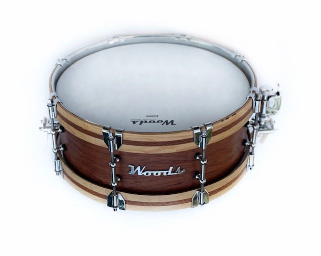 Bubinga 5.5x14\'\' Snare Drum with Wood Hoop