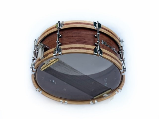 Bubinga 5.5x14\'\' Snare Drum with Wood Hoop