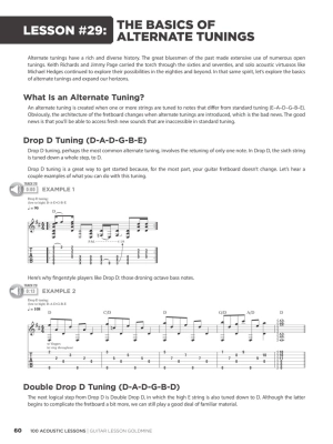 100 Acoustic Lessons: Guitar Lesson Goldmine - Johnson/Mueller - Guitar TAB - Book/Audio Online