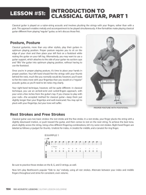 100 Acoustic Lessons: Guitar Lesson Goldmine - Johnson/Mueller - Guitar TAB - Book/Audio Online