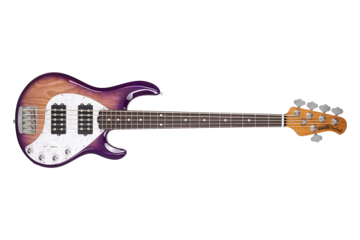 Ernie Ball Music Man - StingRay5 Special 5 HH 5-String Electric Bass with Case - Purple Sunset