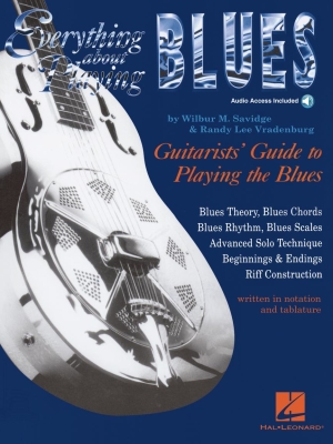 Music Sales - Everything About Playing the Blues Savidge Guitare Livre avec fichiers audio en ligne