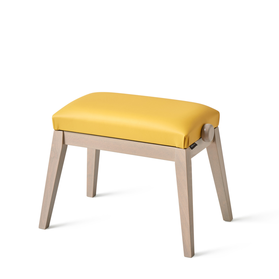 Beech Adjustable Height Piano Bench - Yellow Leatherette