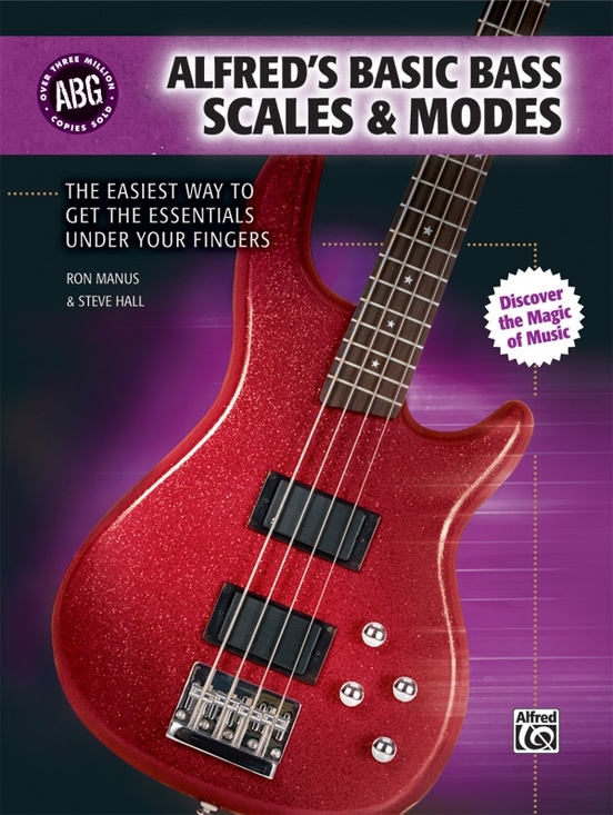 Alfred\'s Basic Bass Scales & Modes - Manus/Hall - Bass Guitar TAB- Book