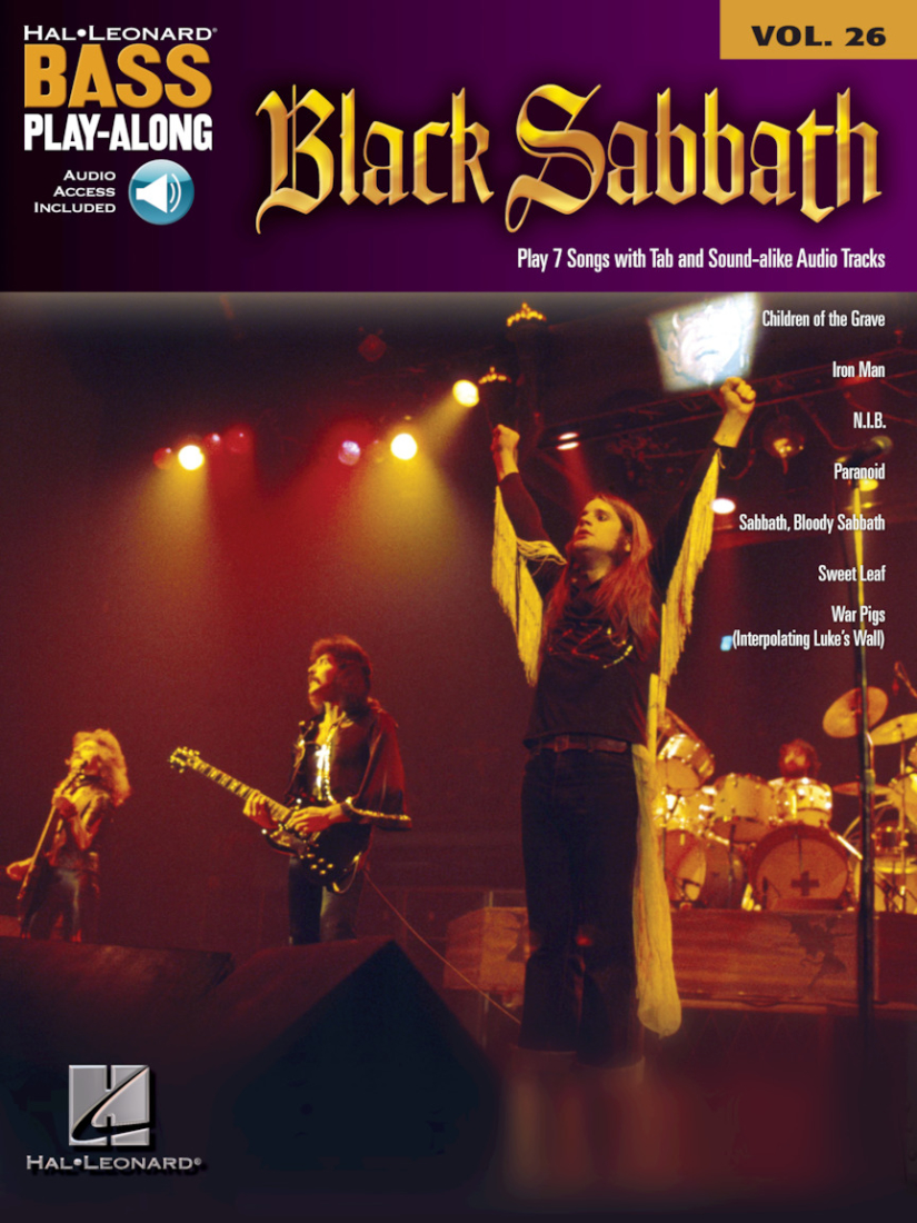 Black Sabbath: Bass Play-Along Volume 26 - Bass Guitar TAB - Book/Audio Online