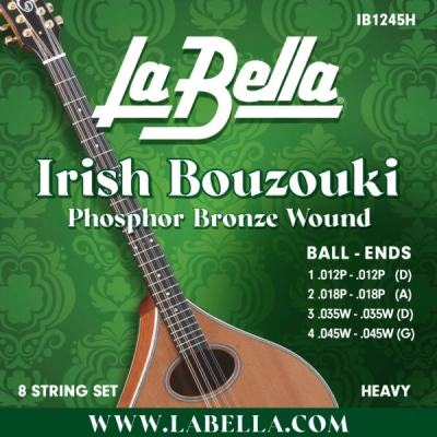 La Bella - IB1245H Irish Bouzouki 8-String Set - Heavy