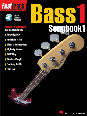 FastTrack Bass Songbook 1,  Level 1 - Bass Guitar TAB - Book/Audio Online