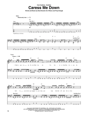 Sublime for Bass: Bass Recorded Versions - Bass Guitar TAB - Book