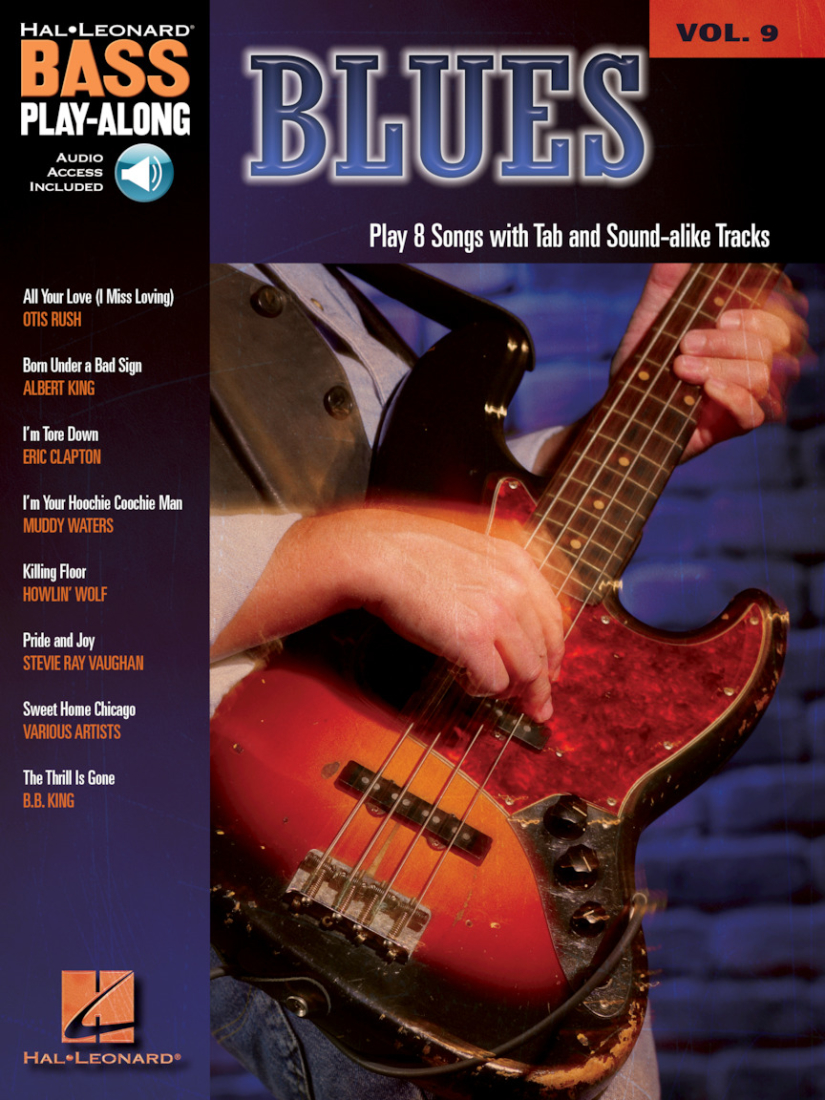 Blues: Bass Play-Along Volume 9 - Bass Guitar TAB - Book/Audio Online