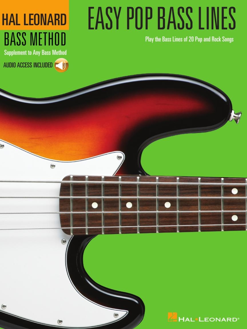 Easy Pop Bass Lines - Bass Guitar - Book/Audio Online