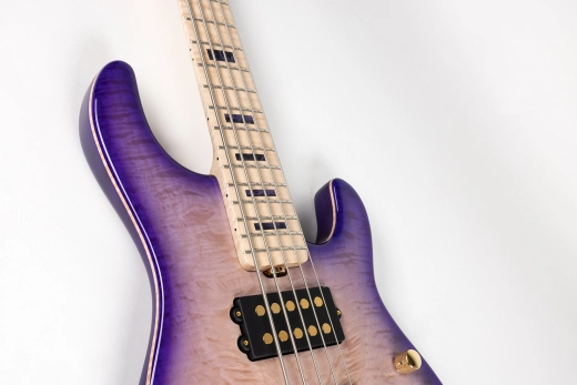 BFR StingRay 5 HH Moonbeam 5-String Electric Bass with Case - Trans Purple Burst