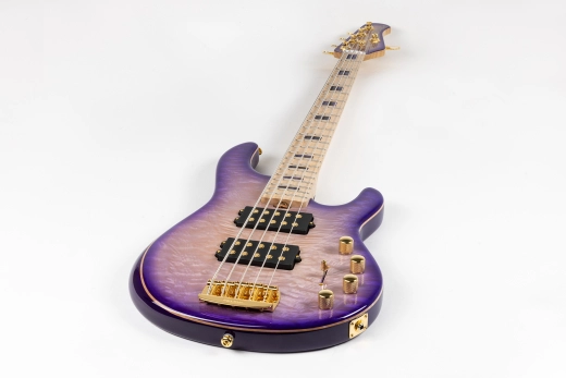 BFR StingRay 5 HH Moonbeam 5-String Electric Bass with Case - Trans Purple Burst