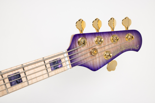 BFR StingRay 5 HH Moonbeam 5-String Electric Bass with Case - Trans Purple Burst