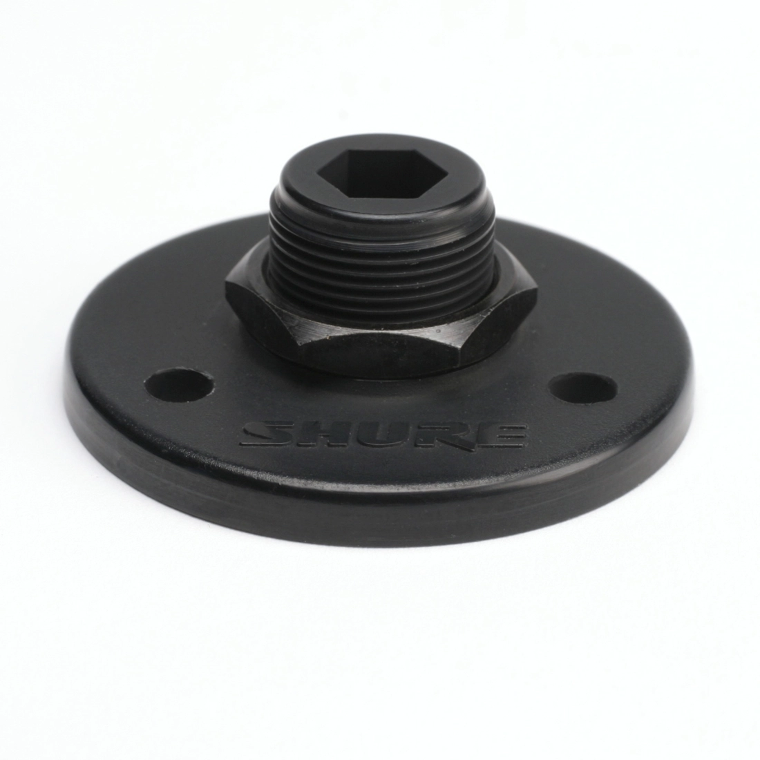 Mounting Flange for Gooseneck, Mic Clip, Wireless Antenna - Matte Black