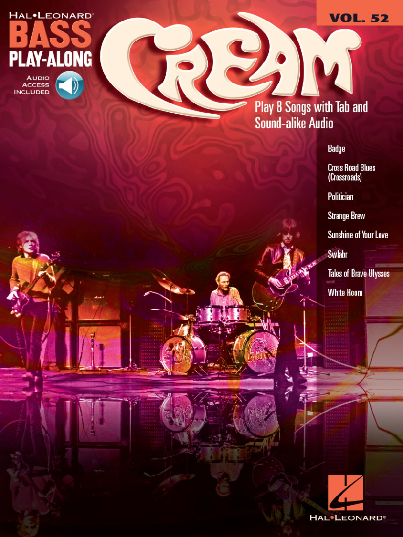 Cream: Bass Play-Along Volume 52 - Bass Guitar TAB - Book/Audio Online