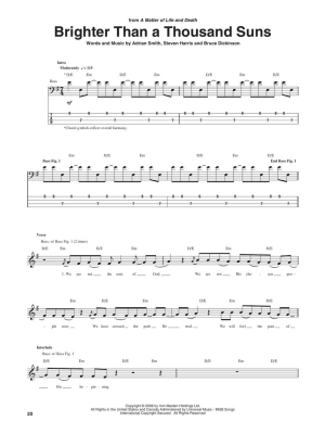 Iron Maiden Bass Anthology - Bass Guitar TAB - Book