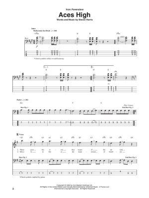 Iron Maiden Bass Anthology - Bass Guitar TAB - Book