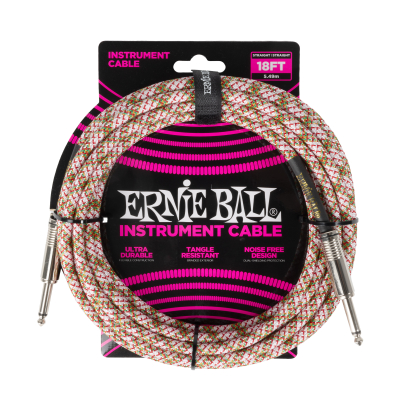 Ernie Ball - 18 Straight Braided Cable - Emerald Argyle