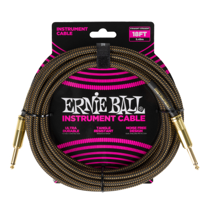 Ernie Ball - 18 Straight Braided Cable - Pay Dirt