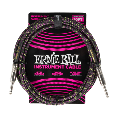 Ernie Ball - 10 Straight Braided Cable - Purple Python