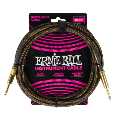 Ernie Ball - 10 Straight Braided Cable - Pay Dirt