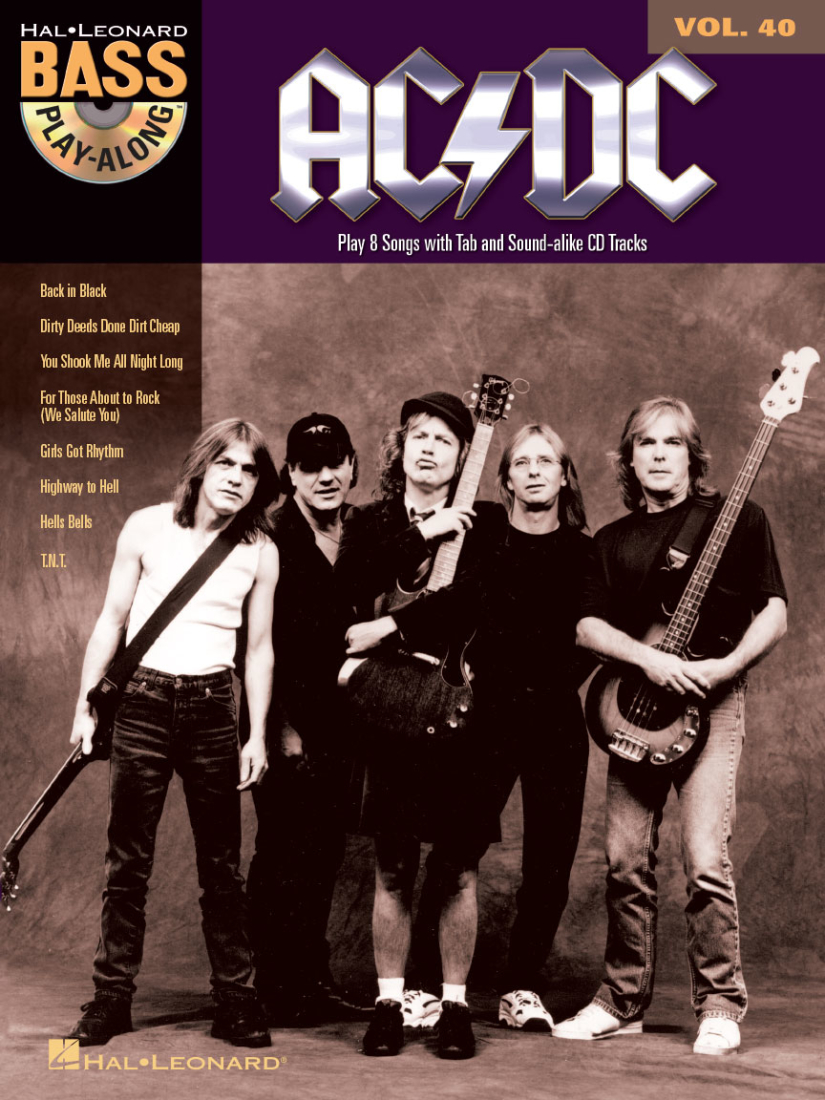 AC/DC: Bass Play-Along Volume 40 - Bass Guitar TAB - Book/Audio Online