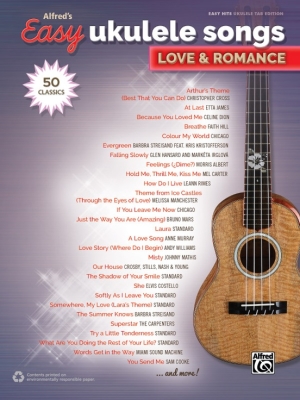 Alfred Publishing - Alfreds Easy Ukulele Songs: Love & Romance - Ukulele TAB - Book