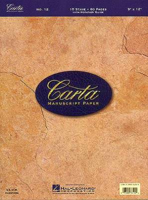 Hal Leonard - Carta Manuscript Paper: No. 12 - 10 Stave - Writing Pad