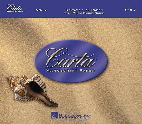 Carta Manuscript Paper: No. 5 - 8 Stave - Spiral Bound