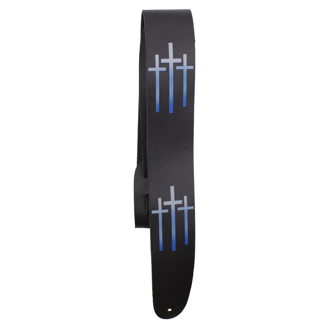 2.5\'\' Triple Crosses Leather Guitar Strap