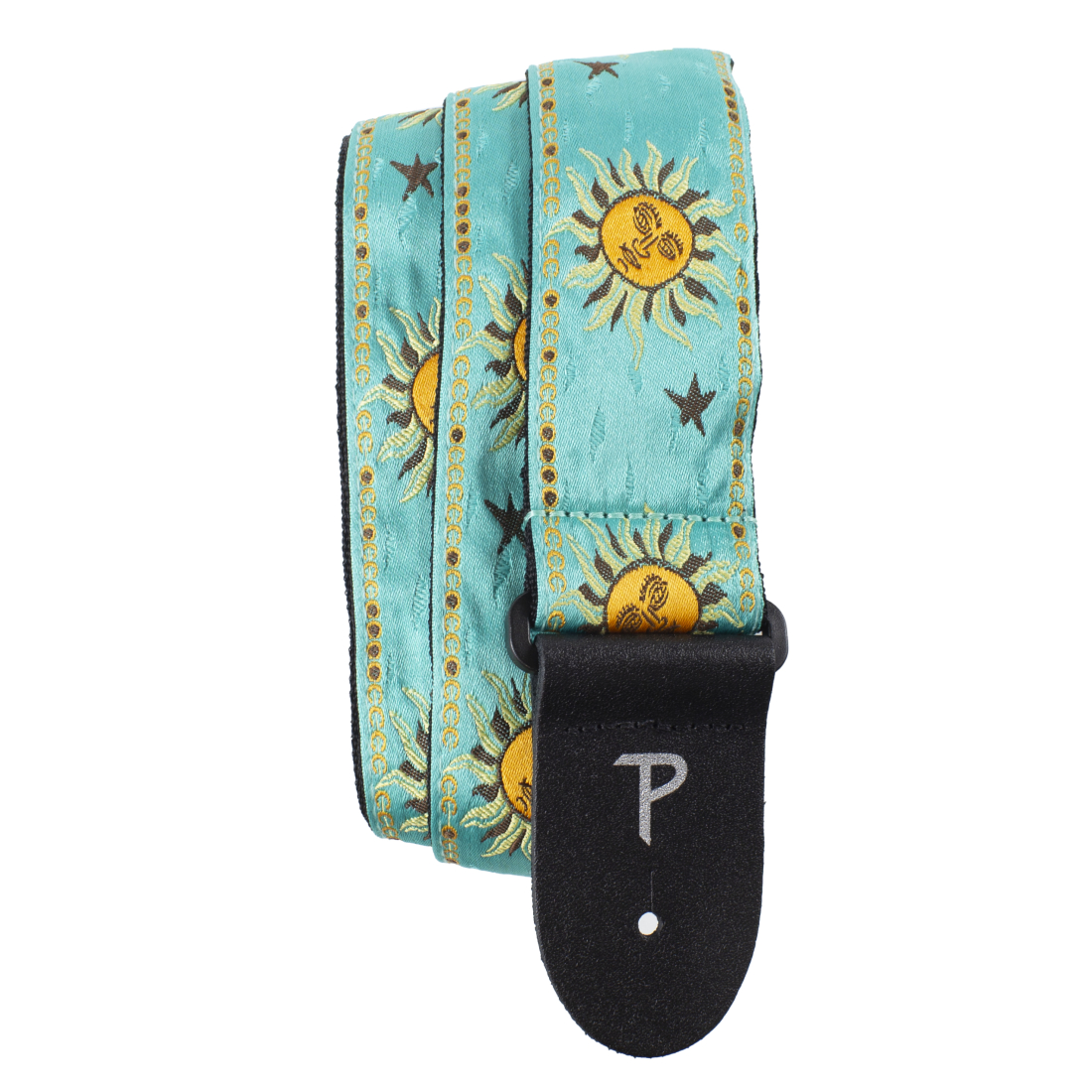 2\'\' Jacquard Guitar Strap - Teal Sunset