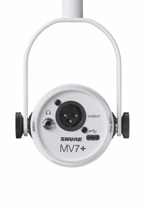 MV7+ USB-C/XLR Dynamic Podcast Microphone - White