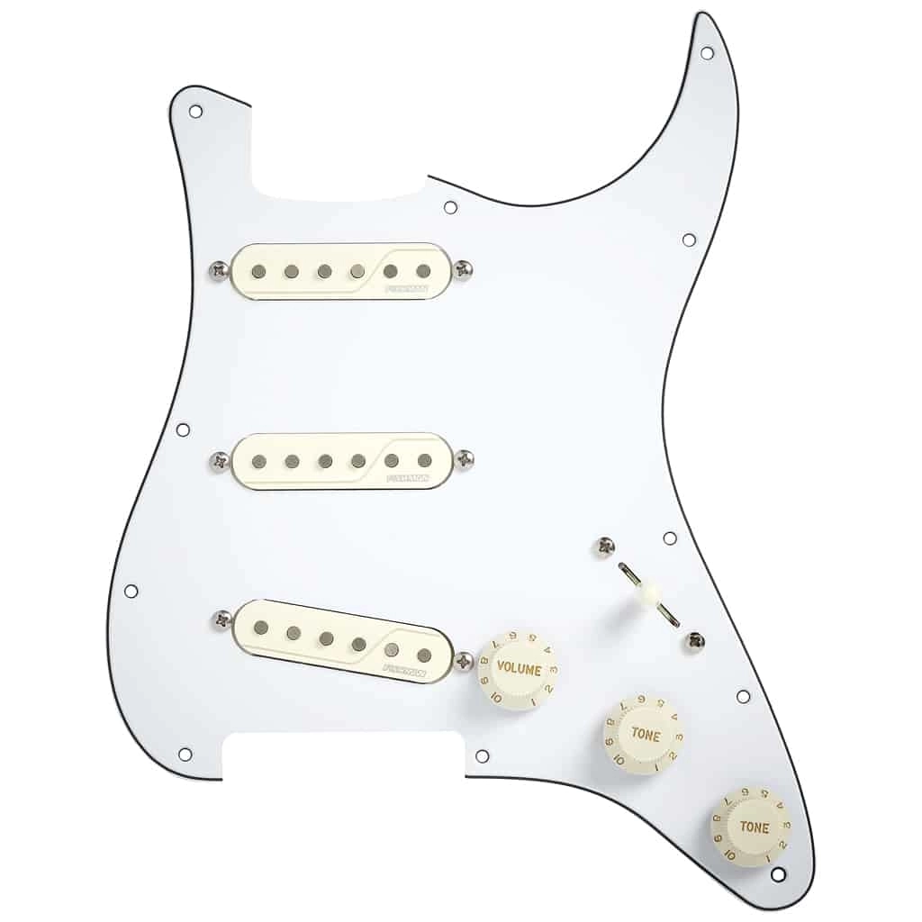 Fluence 6-String Loaded Pickguard for Stratocaster - White