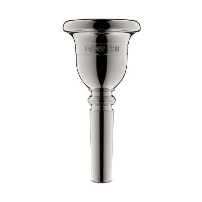 Laskey - Silver Plated Tuba Mouthpiece - 30B, European Shank