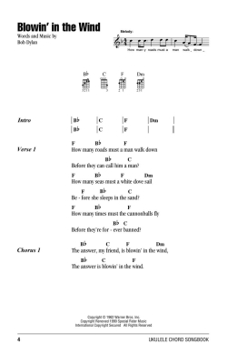 Four Chord Songs: Ukulele Chord Songbook - Ukulele - Book
