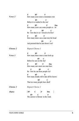 Four Chord Songs: Ukulele Chord Songbook - Ukulele - Book