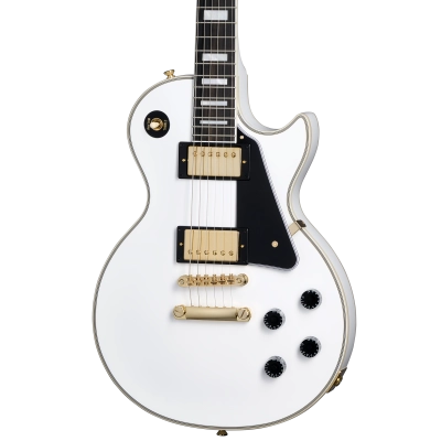 Les Paul Custom Electric Guitar with Hardshell Case - Alpine White