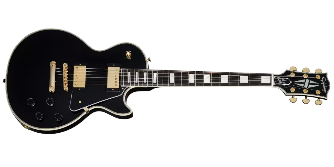 Les Paul Custom Electric Guitar with Hardshell Case - Ebony