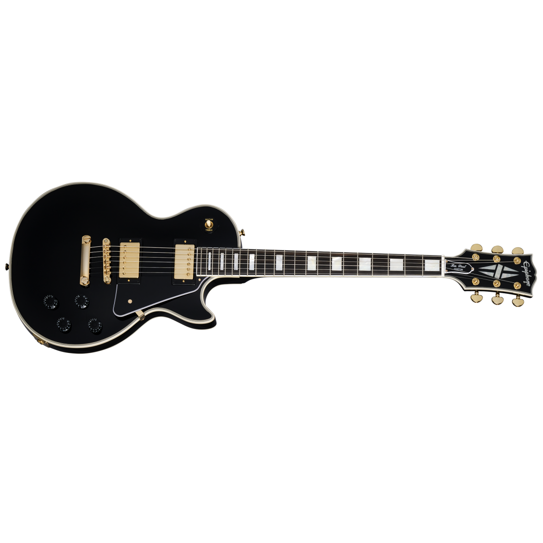 Les Paul Custom Electric Guitar with Case - Ebony